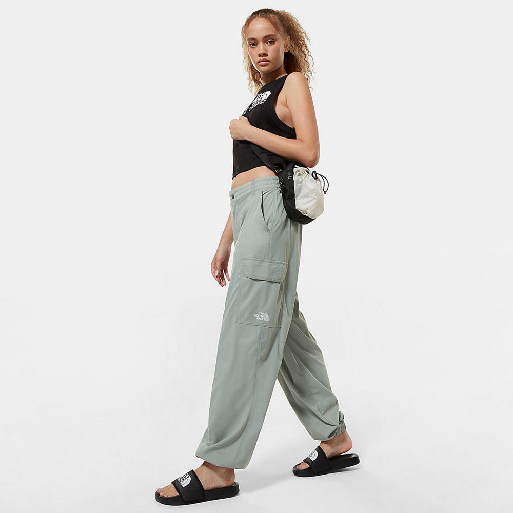 The North Face Karakash Cargo Γυναικεια Παντελόνι - Ανοιχτο Γκρι / Πρασινο (ELGZ32504)